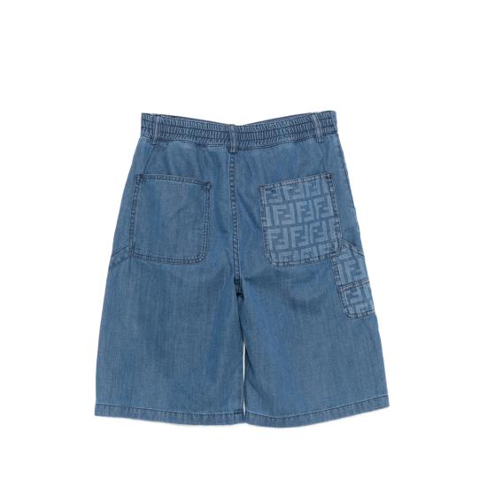 26SS [키즈] 펜디 데님 숏팬츠 AVWI JMF584 F0QG0 BLUE - FENDI