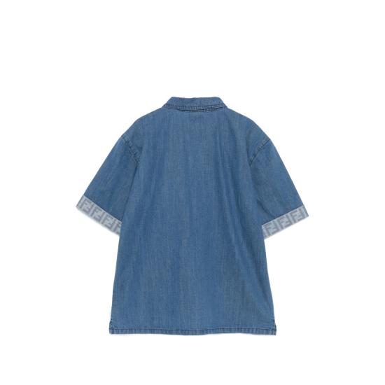 26SS [키즈] 펜디 셔츠 AVWI JMC212 F0QG0 BLUE - FENDI