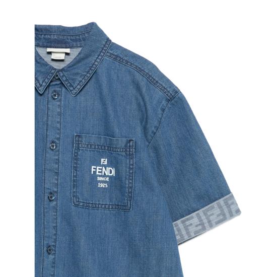26SS [키즈] 펜디 셔츠 AVWI JMC212 F0QG0 BLUE - FENDI