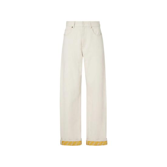 26SS 펜디 데님 팬츠 AOHV FLP882 F1W0T NEUTRALS