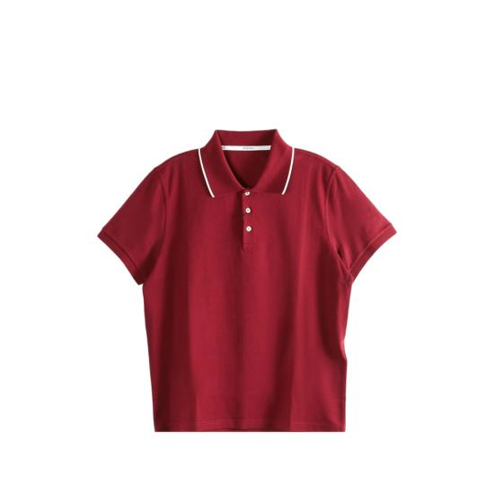 26SS 생로랑 폴로 티셔츠 862979 Y37ZE 6190 RED