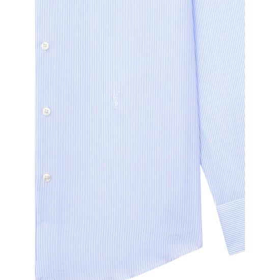 26SS 생로랑 긴팔 셔츠 859779 Y2N27 9862 WHITE BLUE - SAINT LAURENT
