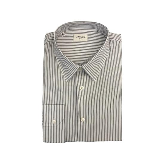 26SS 생로랑 긴팔 셔츠 859779 Y2N03 9787 WHITE GREY