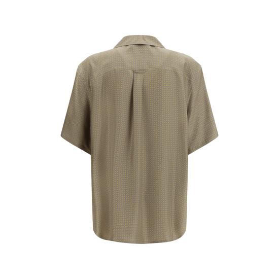 26SS 생로랑 반팔 셔츠 860621 Y2N62 7068 GREEN