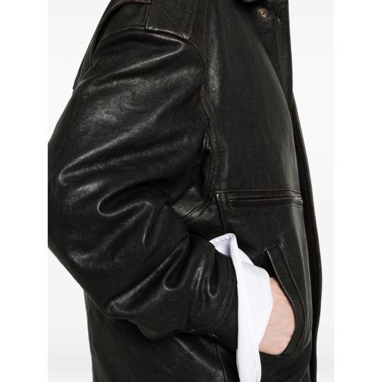 26SS 생로랑 가죽 자켓 858510 YCNX2 1628 BLACK - SAINT LAURENT