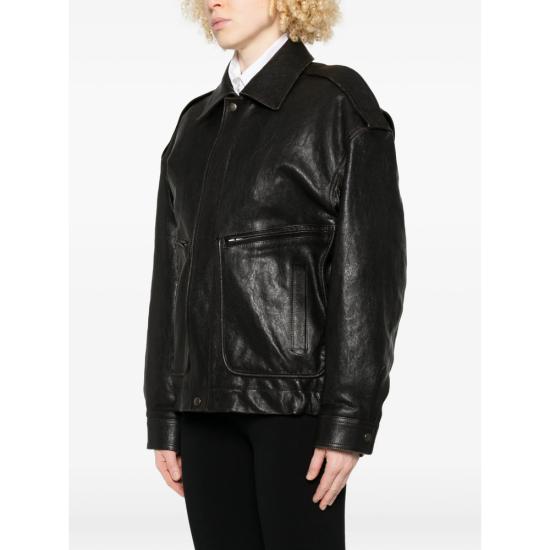 26SS 생로랑 가죽 자켓 858510 YCNX2 1628 BLACK - SAINT LAURENT