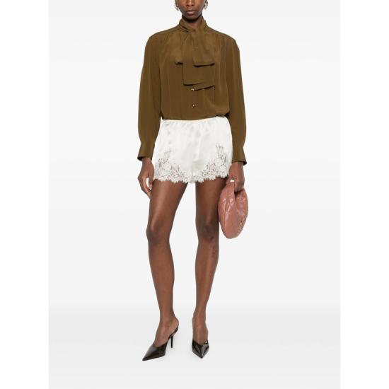 26SS 생로랑 블라우스 861926 Y100W 3304 BROWN - SAINT LAURENT