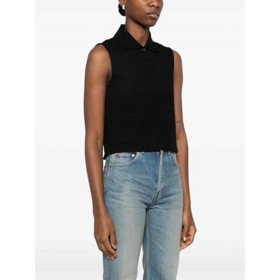 26SS 생로랑 폴로 티셔츠 862601 Y37ZE 1000 BLACK - SAINT LAURENT