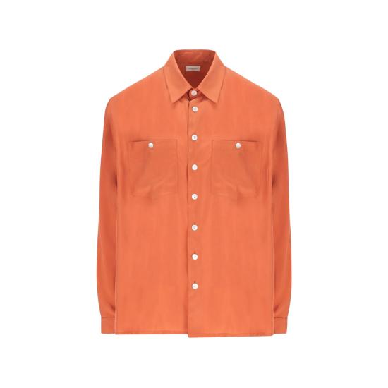 26SS 생로랑 긴팔 셔츠 854240 Y6J78 6550 ORANGE