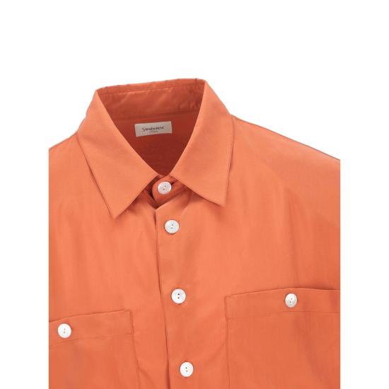 26SS 생로랑 긴팔 셔츠 854240 Y6J78 6550 ORANGE - SAINT LAURENT