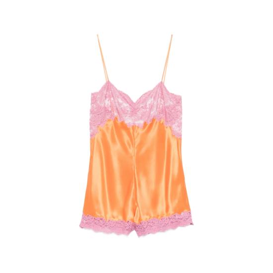 26SS 생로랑 점프수트 856874 Y7G27 6726 ORANGE PINK