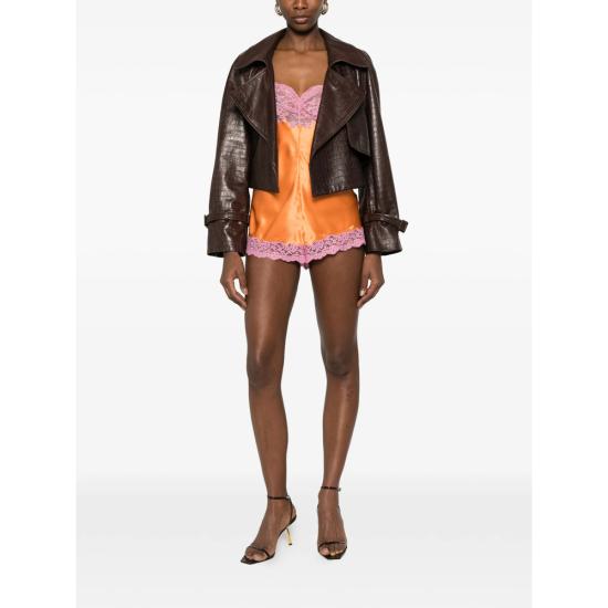 26SS 생로랑 점프수트 856874 Y7G27 6726 ORANGE PINK - SAINT LAURENT