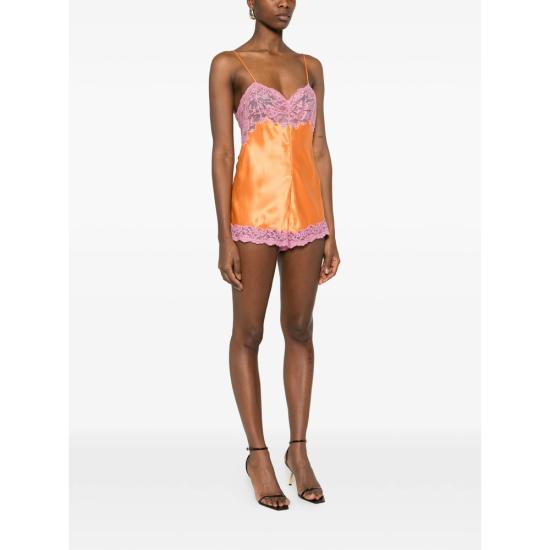 26SS 생로랑 점프수트 856874 Y7G27 6726 ORANGE PINK - SAINT LAURENT