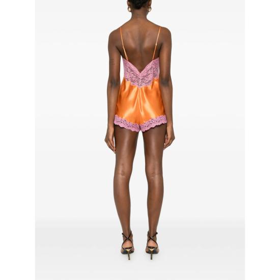 26SS 생로랑 점프수트 856874 Y7G27 6726 ORANGE PINK - SAINT LAURENT