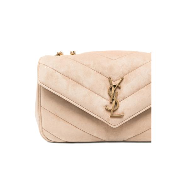 26SS 생로랑 루루 스몰 마틀라세 스웨이드 숄더백 801437 AAEY6 9295 NEUTRALS - SAINT LAURENT