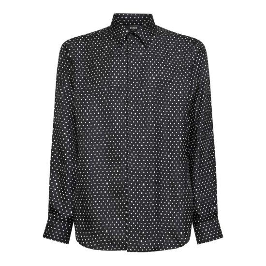 26SS 펜디 셔츠 AVZ6 FS0585 F0QA1 BLACK WHITE
