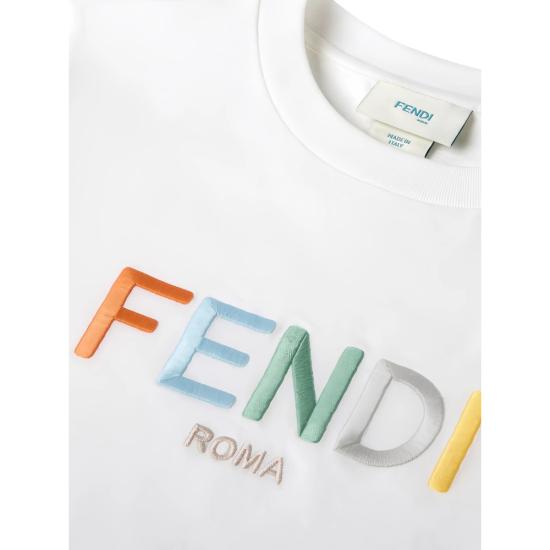 26SS [키즈] 펜디 티셔츠 7AJ JUI206 F0TU9 WHITE - FENDI