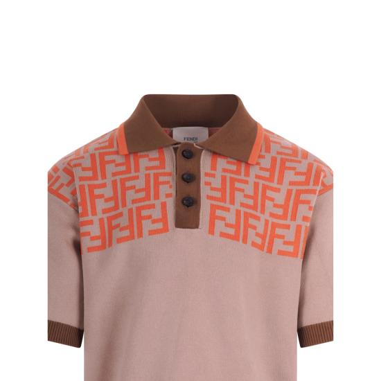 26SS [키즈] 펜디 폴로 셔츠 AVVT JMG141 F1UVK NEUTRALS - FENDI