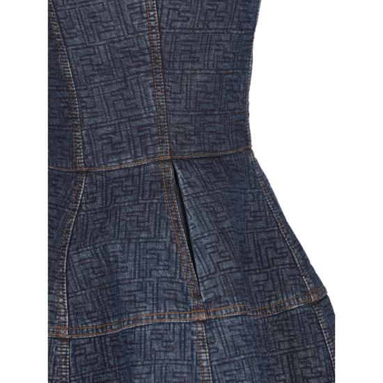 26SS 펜디 미디 원피스 AW82 FLD568 F1UKI BLUE - FENDI