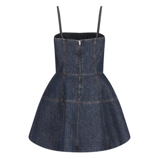 26SS 펜디 미디 원피스 AW82 FLD568 F1UKI BLUE - FENDI
