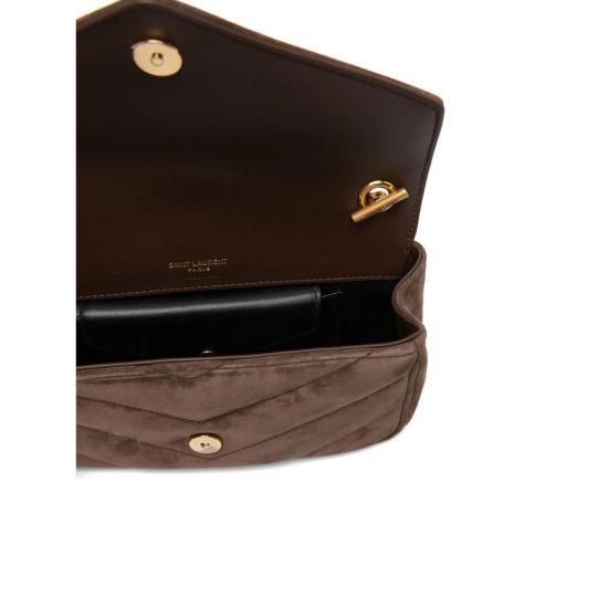 25FW 생로랑 루루 미니 스웨이드 821749 1U827 2358 BROWN - SAINT LAURENT