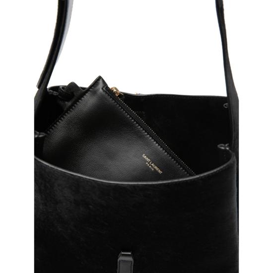 25FW 생로랑 LE 5 A 7 서플 스몰백 850533 AAFGV 1000 BLACK - SAINT LAURENT