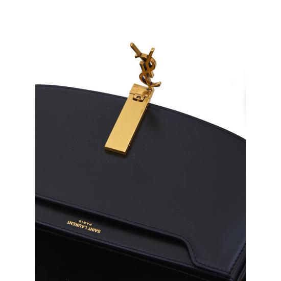 25FW 생로랑 볼테르 하프문백 837382 0SX0W 1000 BLACK - SAINT LAURENT