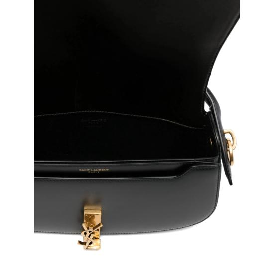 25FW 생로랑 볼테르 하프문백 837382 0SX0W 1000 BLACK - SAINT LAURENT