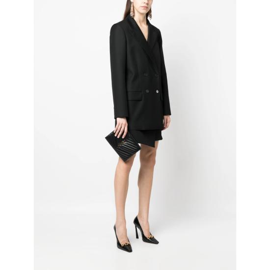 25FW 생로랑 카산드라 마틀라세 플랩 파우치 759533 AAA44 1000 BLACK - SAINT LAURENT