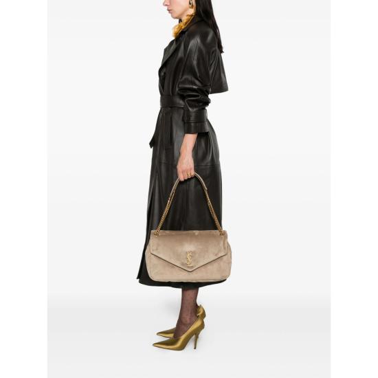 25FW 생로랑 칼립소 라지 스웨이드 숄더백 777399 1U80W 2795 NEUTRALS - SAINT LAURENT