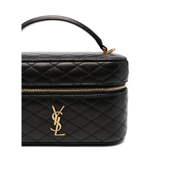 26SS 생로랑 램스킨 가비 베니티 백 766731 1EL07 1000 BLACK - SAINT LAURENT