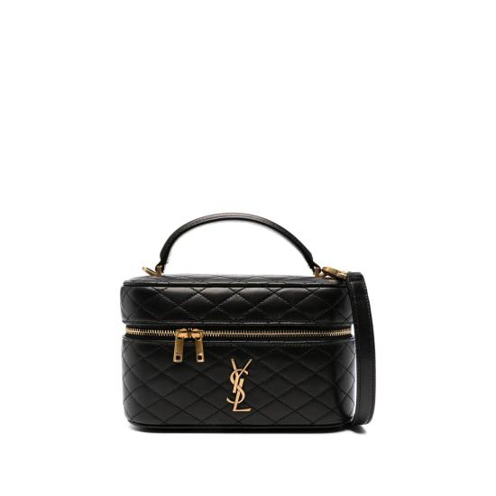 26SS 생로랑 램스킨 가비 베니티 백 766731 1EL07 1000 BLACK