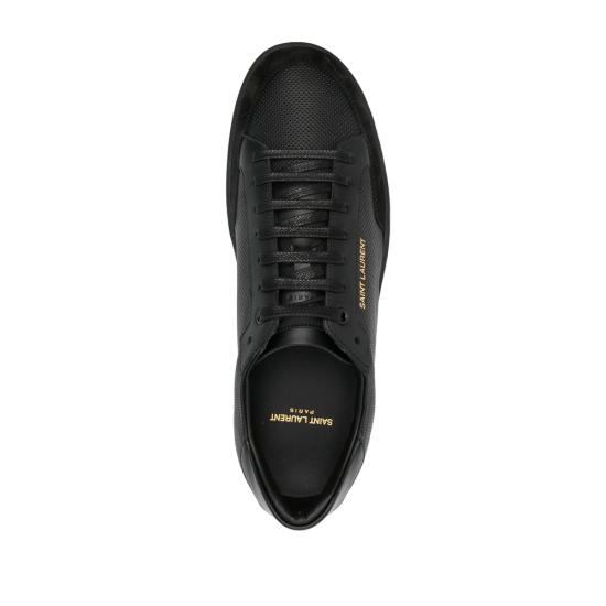 26SS 생로랑 퍼포레이티드 레더 스웨이드 코트 클래식 SL/10 스니커즈 603223 1JZ30 1000 BLACK - SAINT LAURENT