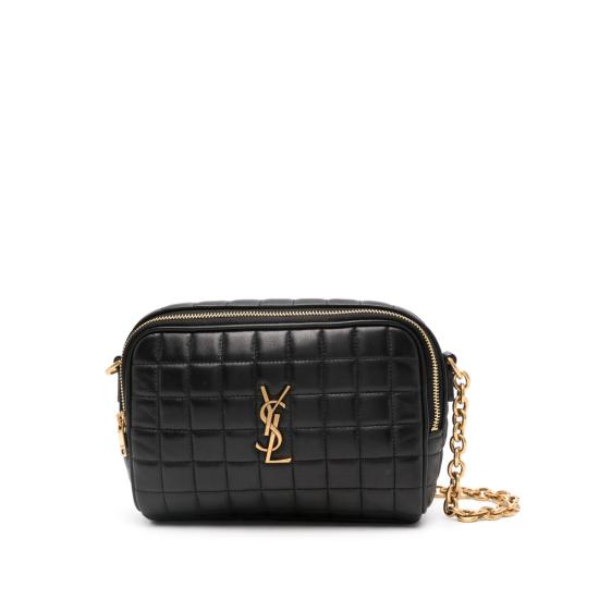 25FW 생로랑 카산드라 마틀라세 까레 미니 카메라백 764809 AABVP 1000 BLACK