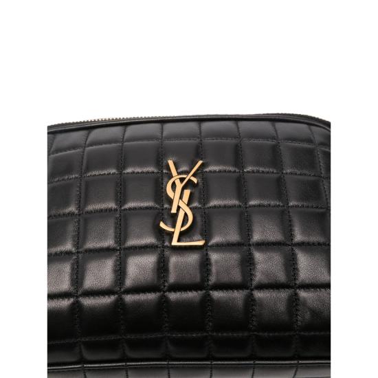 25FW 생로랑 카산드라 마틀라세 까레 미니 카메라백 764809 AABVP 1000 BLACK - SAINT LAURENT