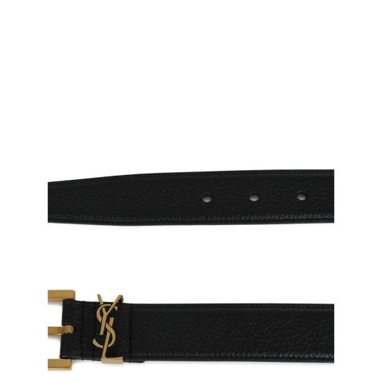 26SS 생로랑 모노그램 벨트 634440 DTI0W 1000 BLACK - SAINT LAURENT