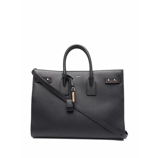 25FW 생로랑 삭 드 주르 씬 라지 백 그레인 레더 631526 DTI0W 1000 BLACK