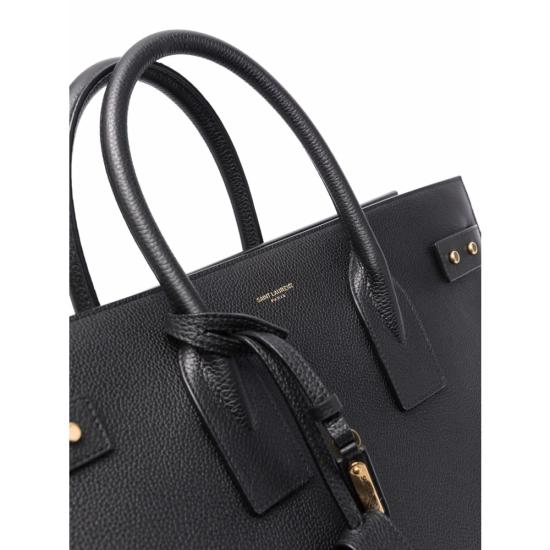 25FW 생로랑 삭 드 주르 씬 라지 백 그레인 레더 631526 DTI0W 1000 BLACK - SAINT LAURENT