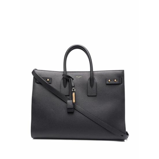 25FW 생로랑 삭 드 주르 씬 라지 백 그레인 레더 631526 DTI0W 1000 BLACK