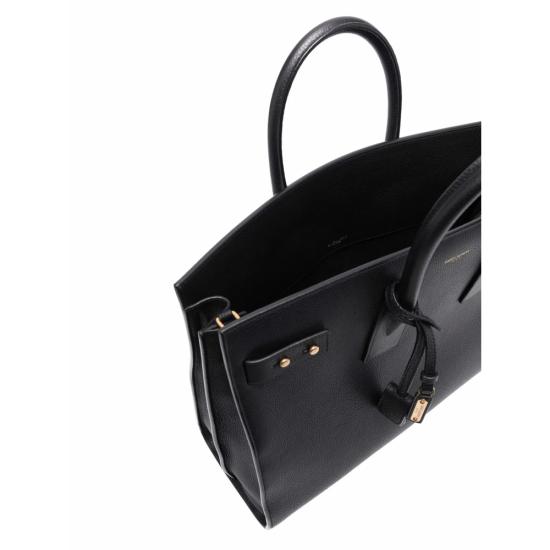 25FW 생로랑 삭 드 주르 씬 라지 백 그레인 레더 631526 DTI0W 1000 BLACK - SAINT LAURENT