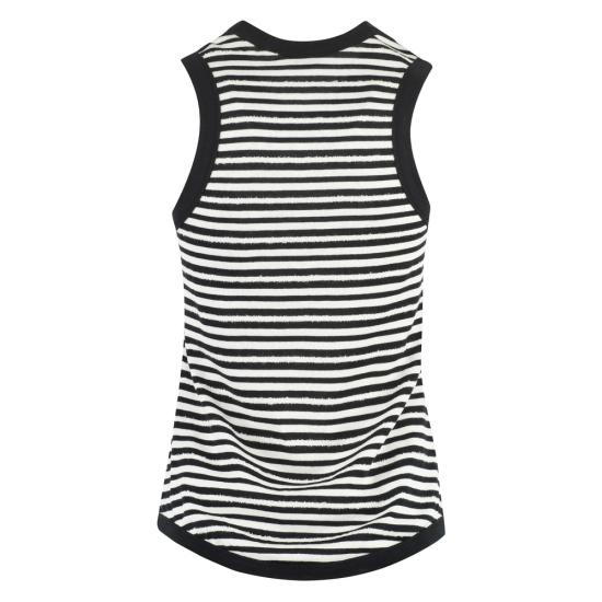 26SS 생로랑 민소매 티셔츠 743660 Y37KT 1095 BLACK WHITE - SAINT LAURENT