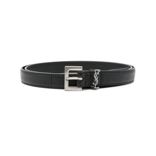 25FW 생로랑 가죽 벨트 612616 BRM0E 1000 BLACK - SAINT LAURENT