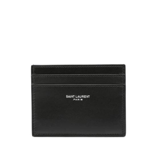 25FW 생로랑 스무스 레더 파리 카드 케이스 375946 0U90N 1000 BLACK - SAINT LAURENT