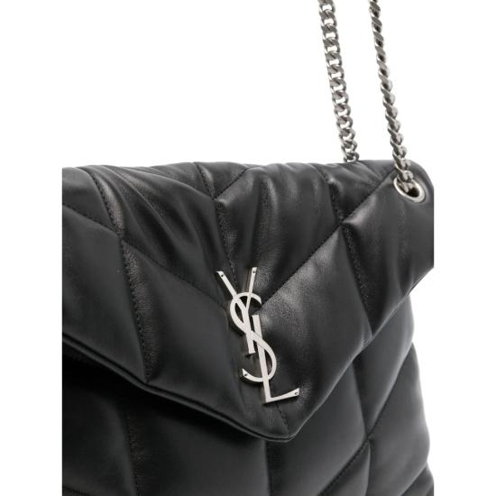 26SS 생로랑 루루 푸퍼 미디움 숄더백 577475 1EL00 1000 BLACK - SAINT LAURENT