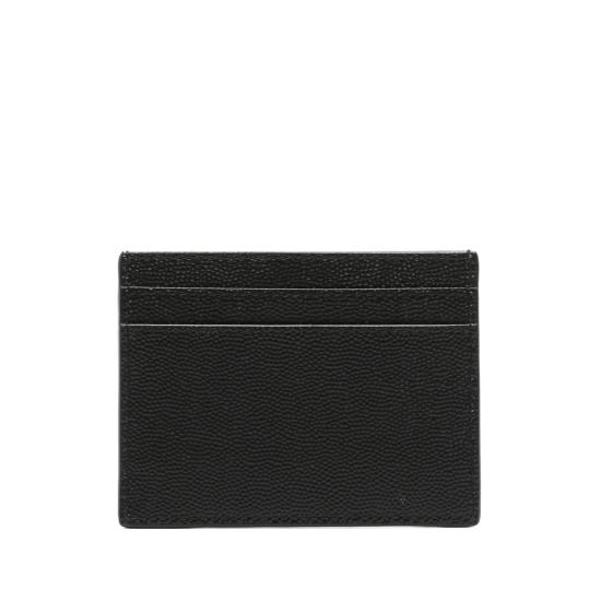 25FW 생로랑 그랑 드 뿌드르 엠보스드 레더 카드 케이스 375946 BTY0N 1000 BLACK - SAINT LAURENT