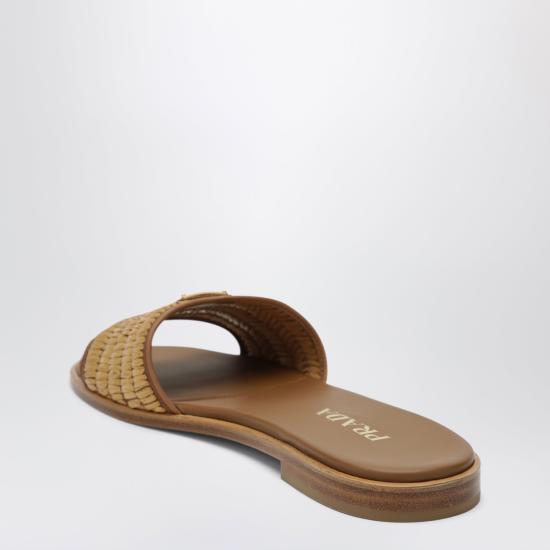 26SS 프라다 레더 슬라이드 레더 슬라이드 1XX758B0102ACS Beige - PRADA