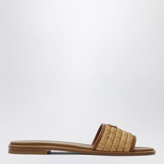 26SS 프라다 레더 슬라이드 레더 슬라이드 1XX758B0102ACS Beige