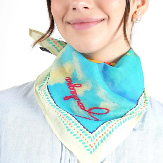  비스마야 머플러/스카프 Vismaya Sardegna Soleil 반다나 씨 블루 - VISMAYA