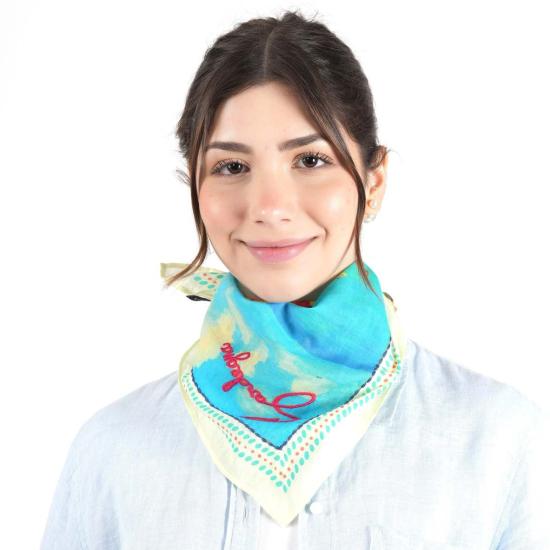  비스마야 머플러/스카프 Vismaya Sardegna Soleil 반다나 씨 블루 - VISMAYA