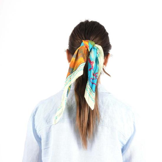  비스마야 머플러/스카프 Vismaya Sardegna Soleil 반다나 씨 블루 - VISMAYA